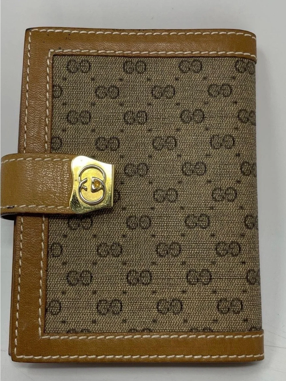 Vintage Gucci Micro GG Mini Agenda Wallet with Pen - Certified Authentic